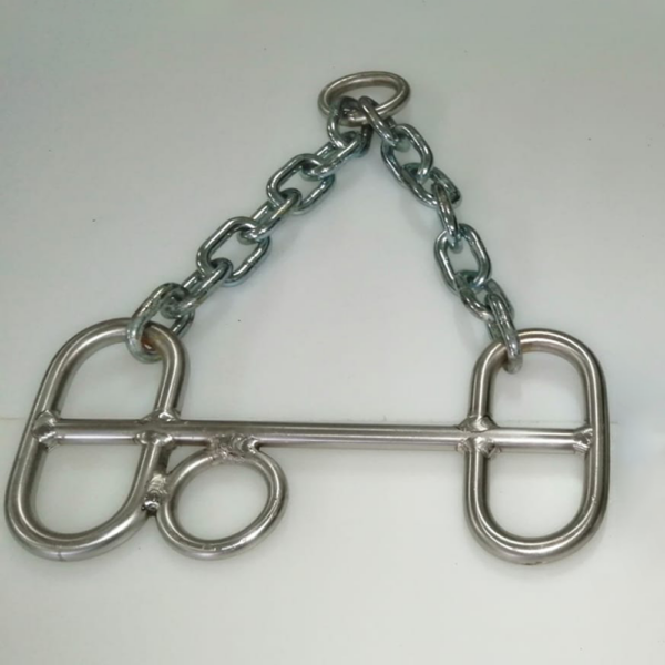 MAZZETTA IN ACCIAIO INOX CON CATENA ZINCATA (PREZZO A COPPIA)